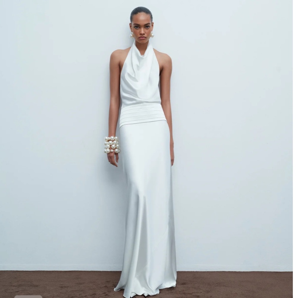 ILA. Exclusive Sidney Belted Draped Satin Gown